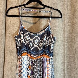 Geometric Patterned Maxi Dress